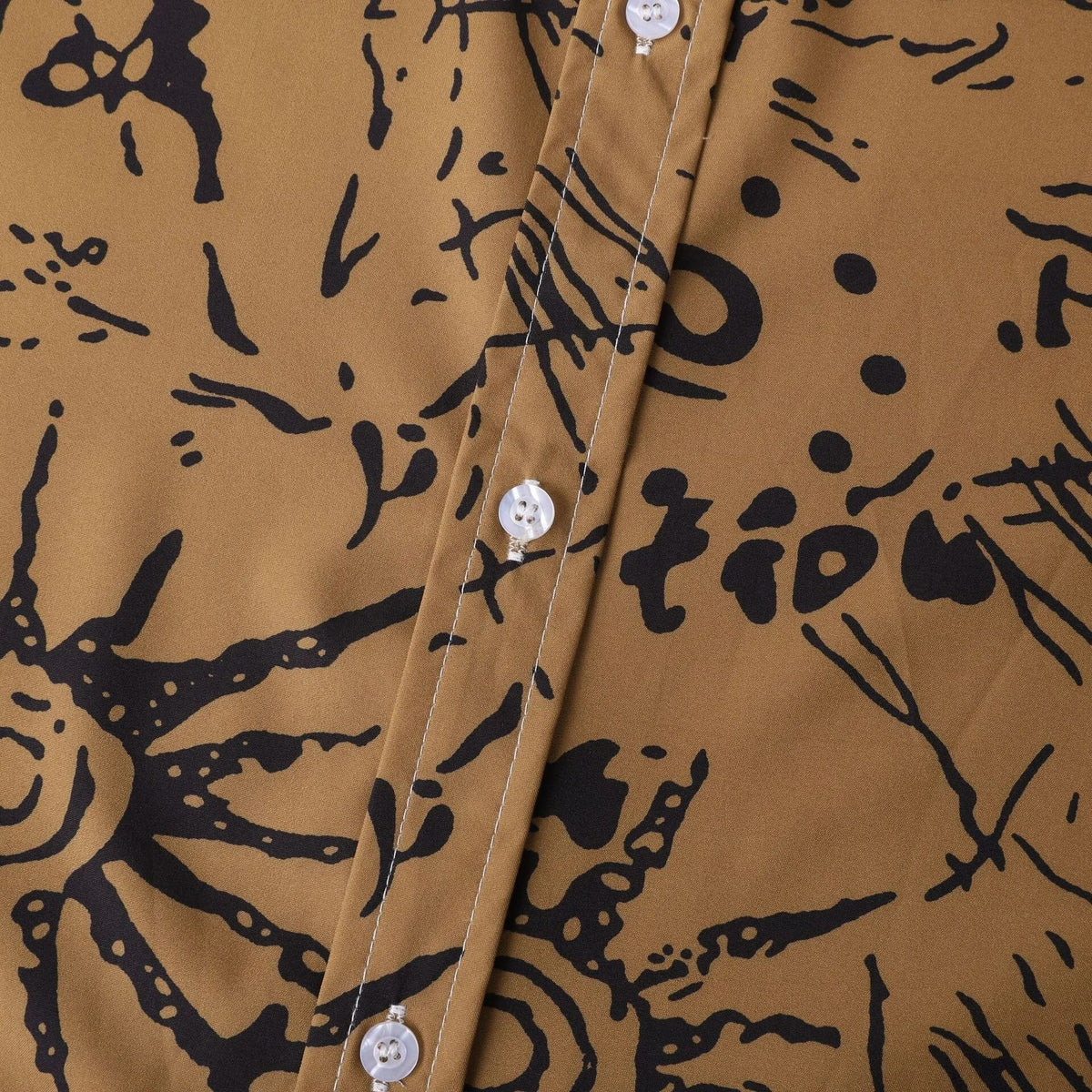 Men's Plus Size Vintage Sun Print Short Sleeve Button-Up Shirt