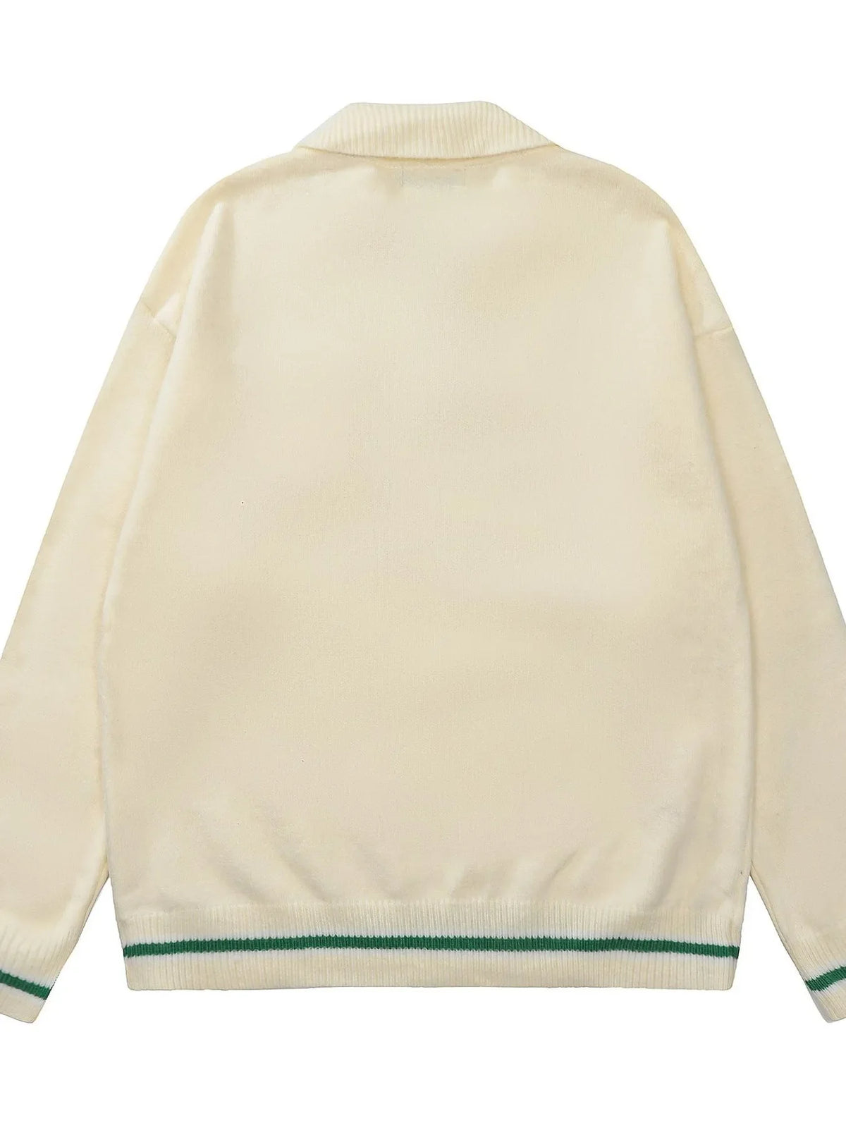 Men's Striped Contrast Long Sleeve Sweater