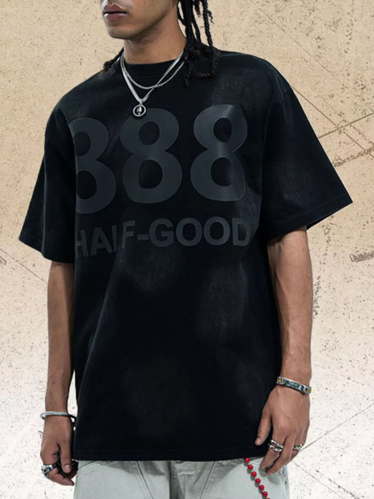 Men's 888 Half-God Graphic Washed T-Shirt