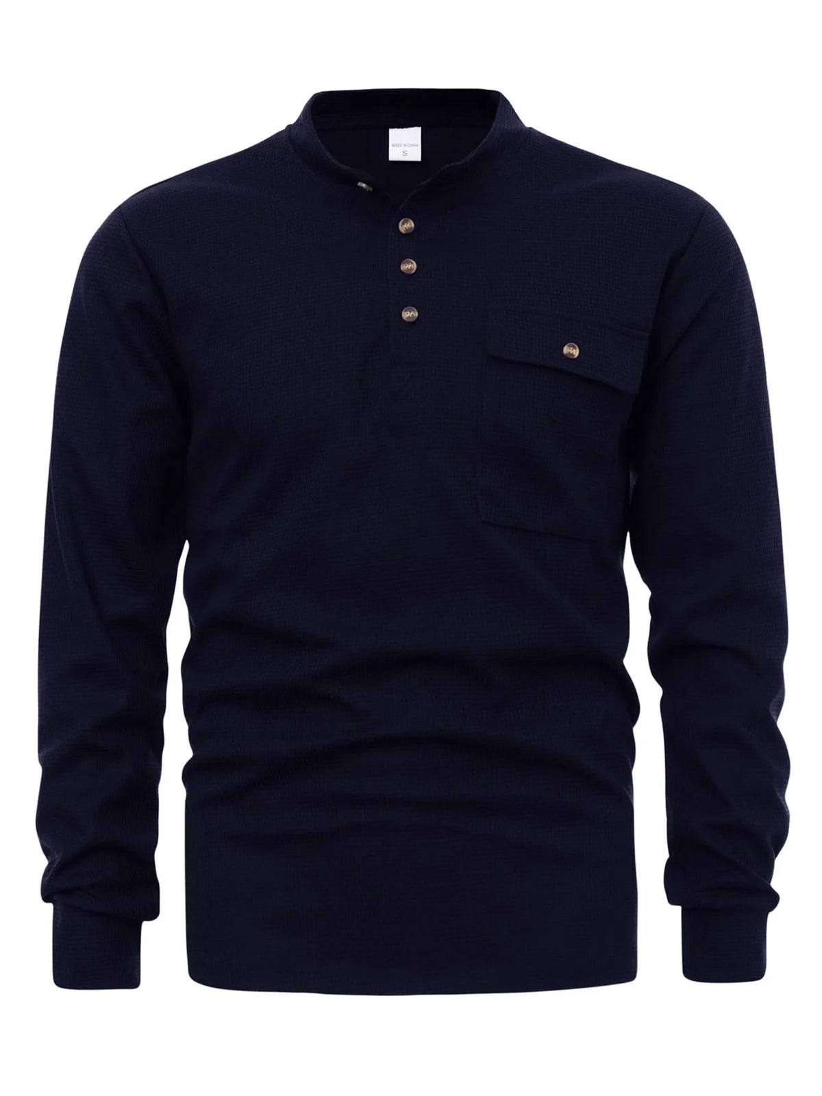 Men's Button Detail Long Sleeve T-Shirt