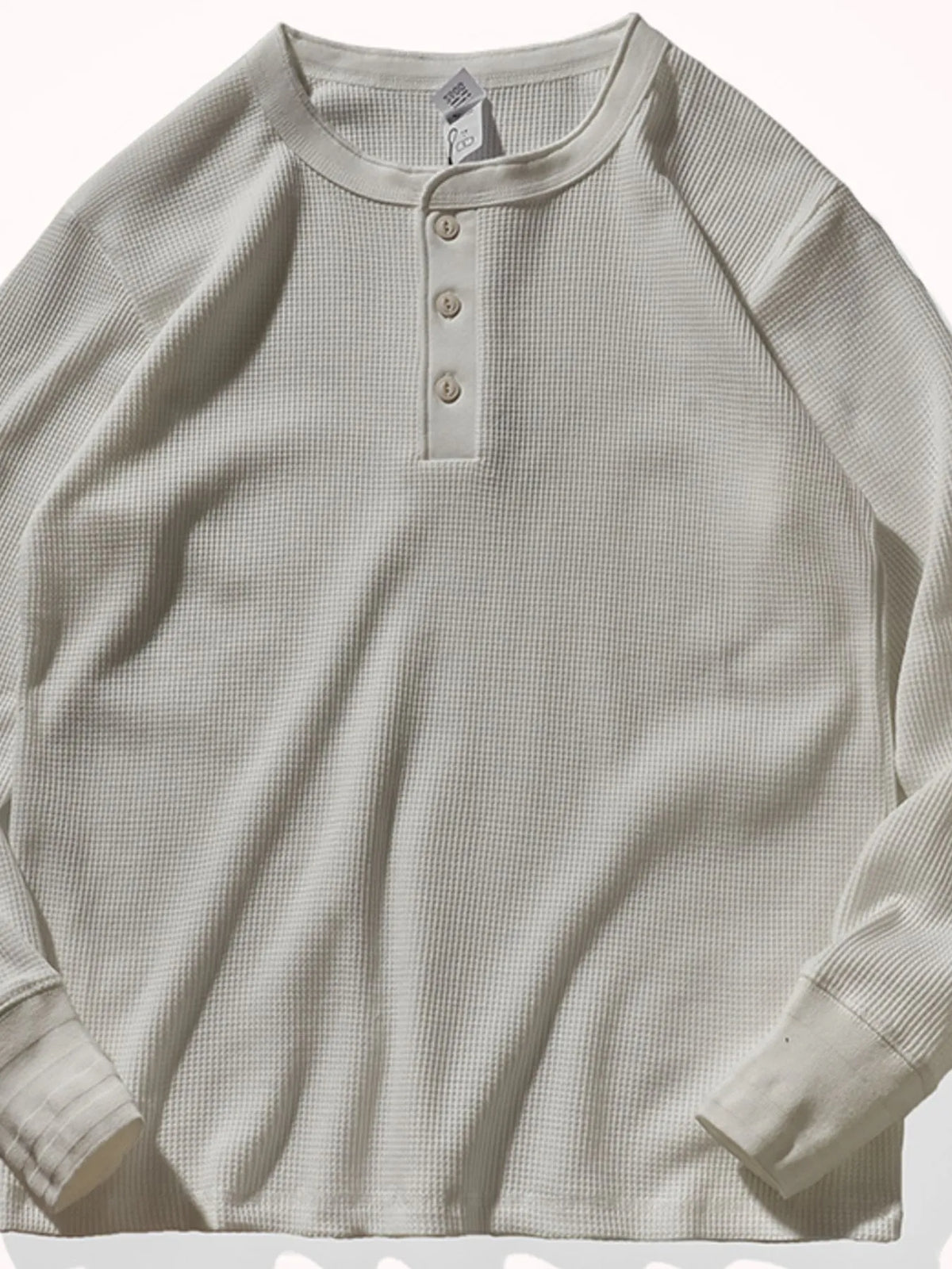 Men's Plus Size Button Detail Long Sleeve T-Shirt