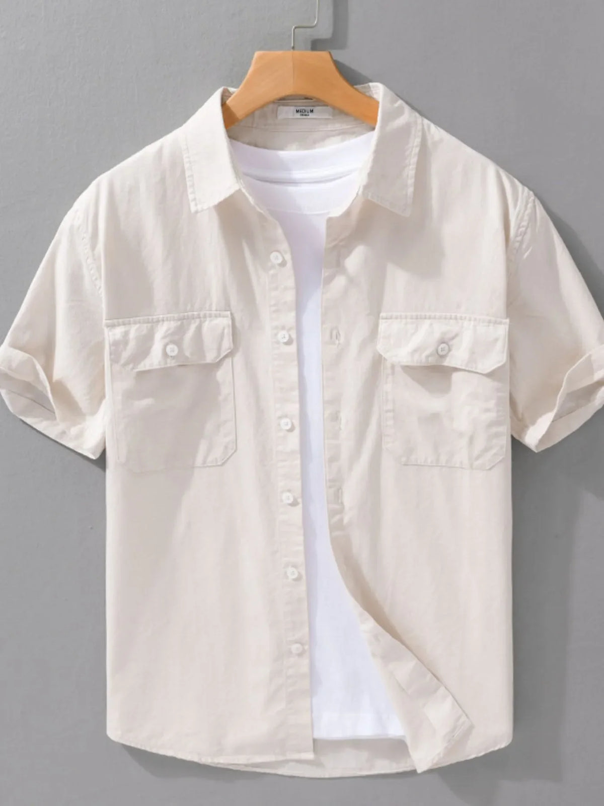 Men's Plus Size Button Up Short Sleeve Shirt