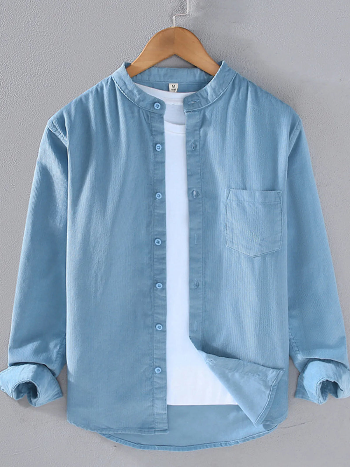 Men's Plus Size Button Up Long Sleeve Shirt