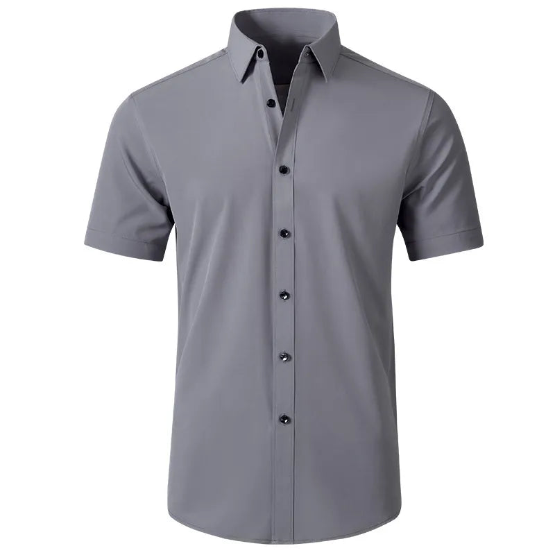Men's Plus Size Button Up Short Sleeve Shirt