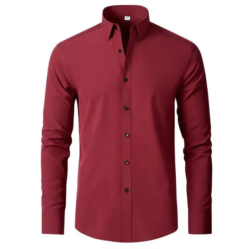Men's Plus Size Button Up Long Sleeve Shirt