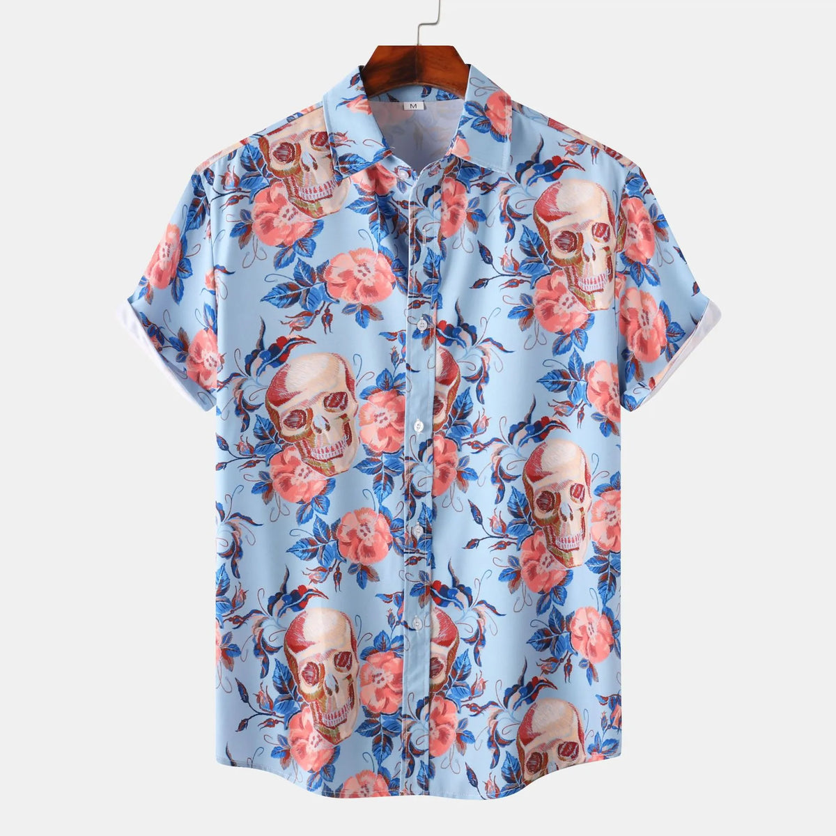 Men's Full Size Printed Short Sleeve Casual Shirt Plus Size