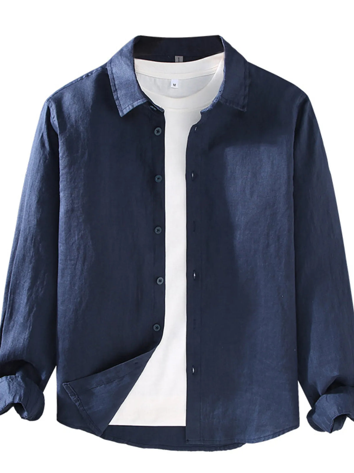 Men's Plus Size Button Up Long Sleeve Shirt