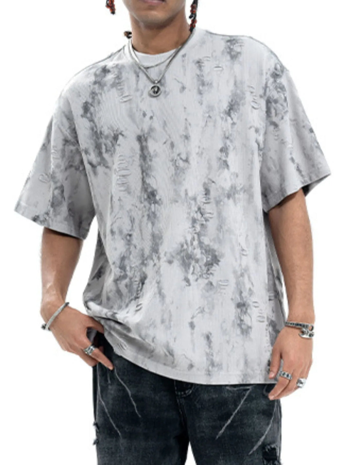 Men's Oversized Tie-Dye Short Sleeve T-Shirt