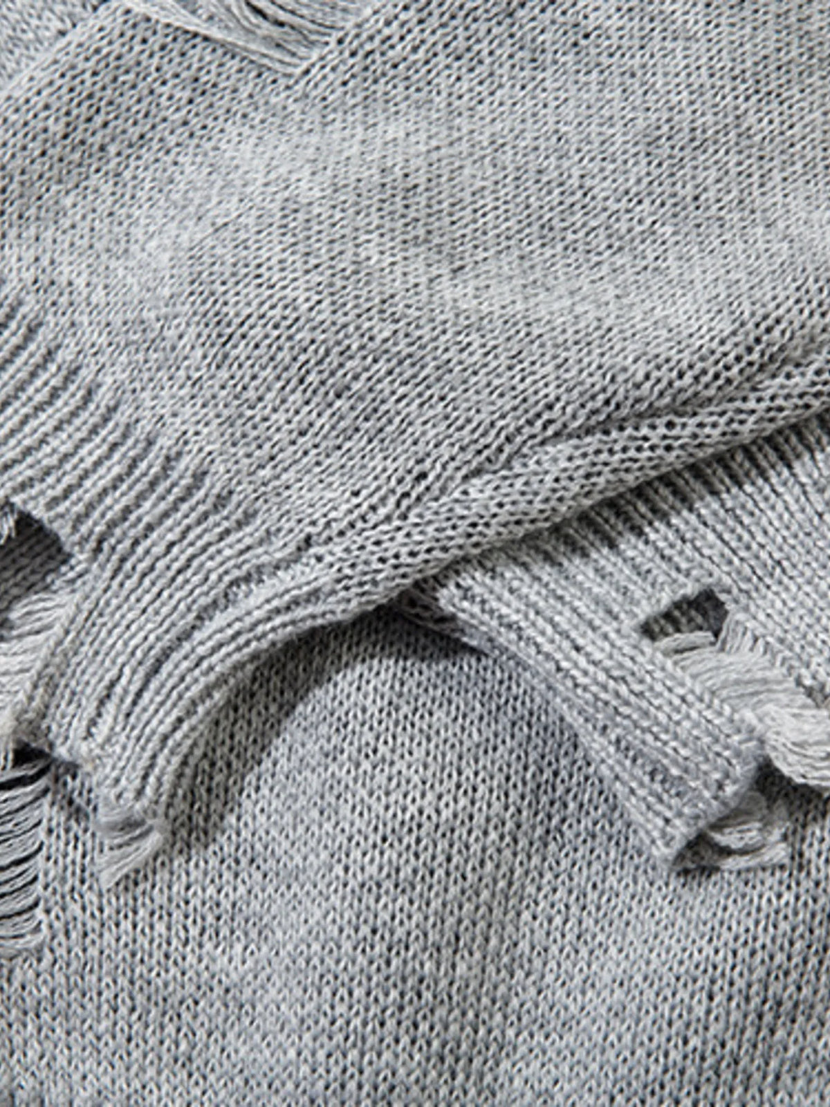 Men's Distressed Chain Detail Oversized Sweater