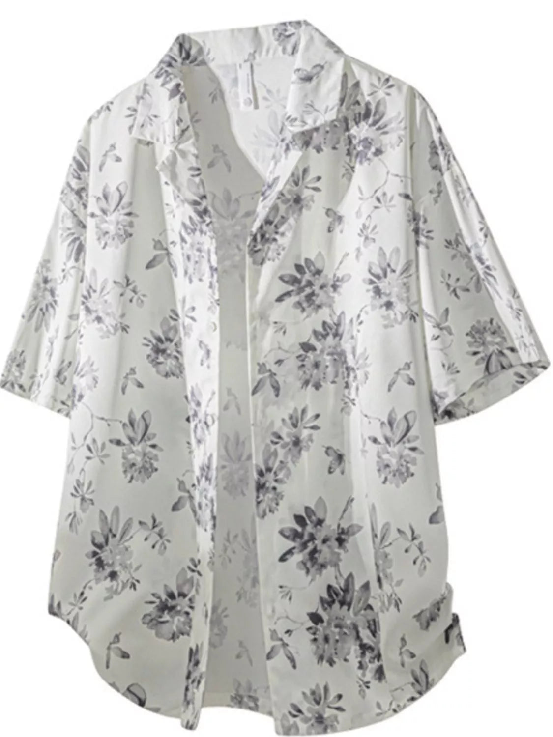 Men's Tropical Print Short Sleeve Shirt