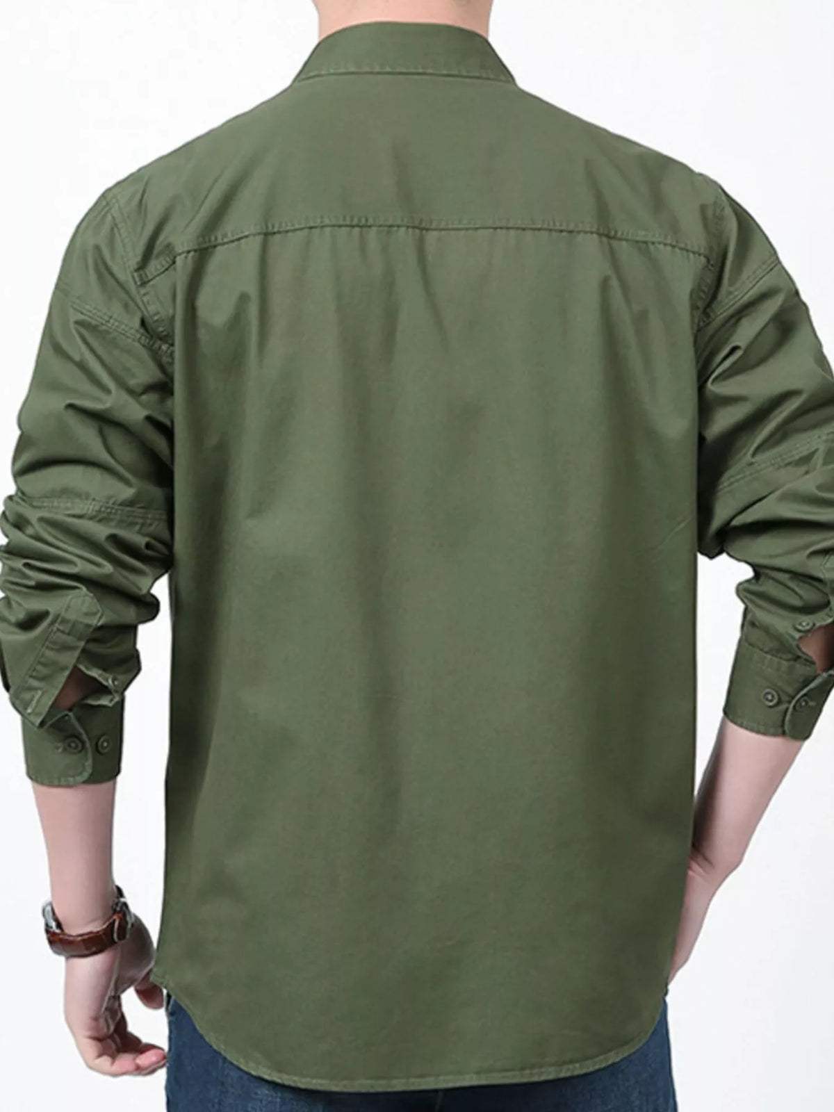 Men's Plus Size Casual Long-Sleeve Shirt