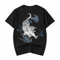 Reaper unit worldwide ET9817 Flaming White Tiger Embroidered Tee
