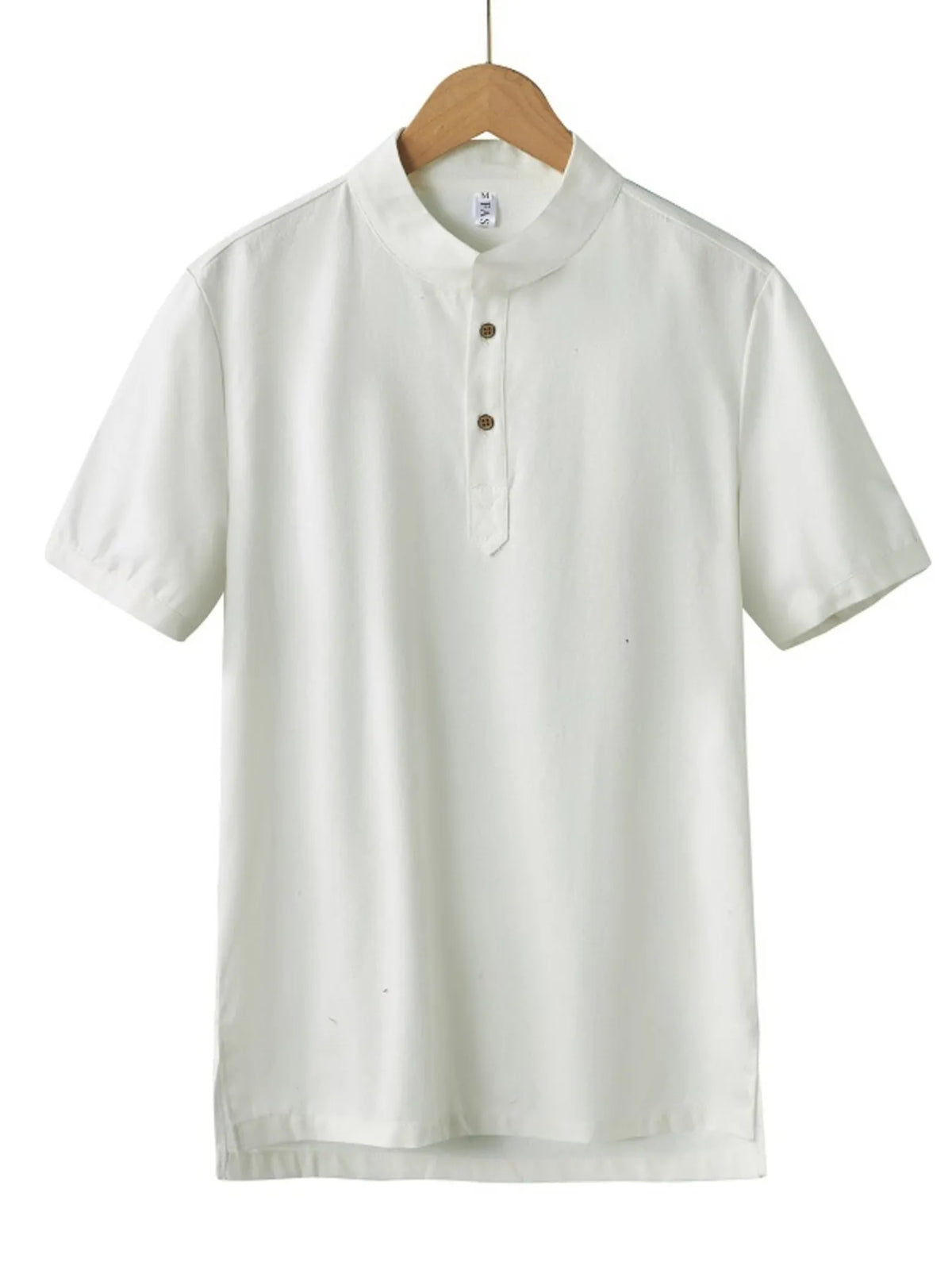 Men's Plus Size Button Detail Short Sleeve Blouse