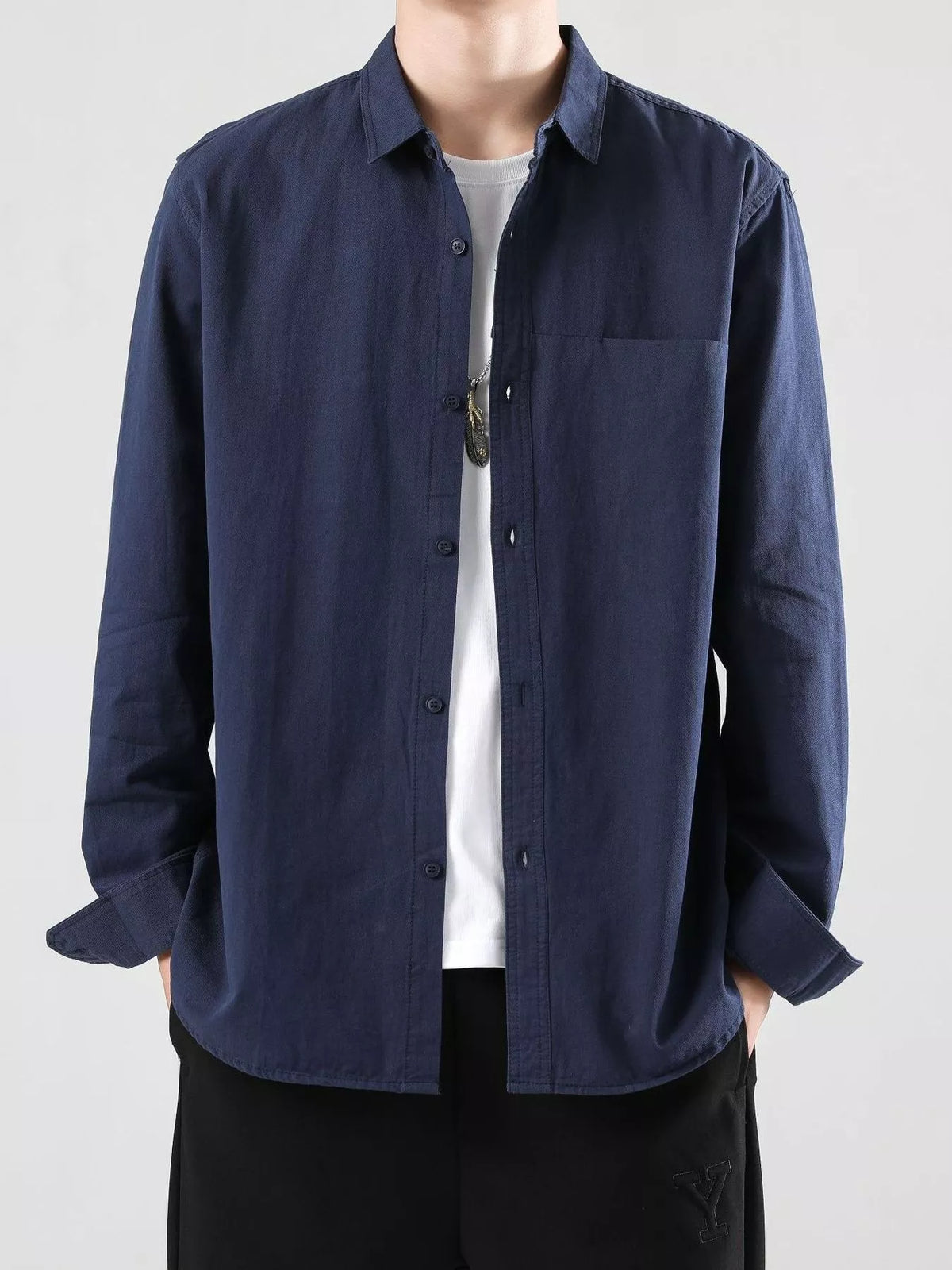 Men's Full Size Button-Up Casual Shirt Plus Size