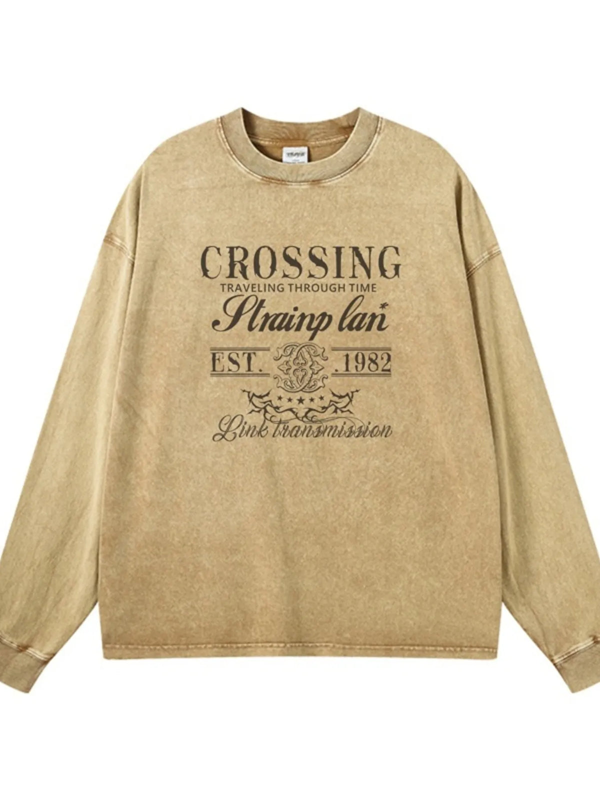 Men's Graphic Round Neck Long Sleeve T-Shirt