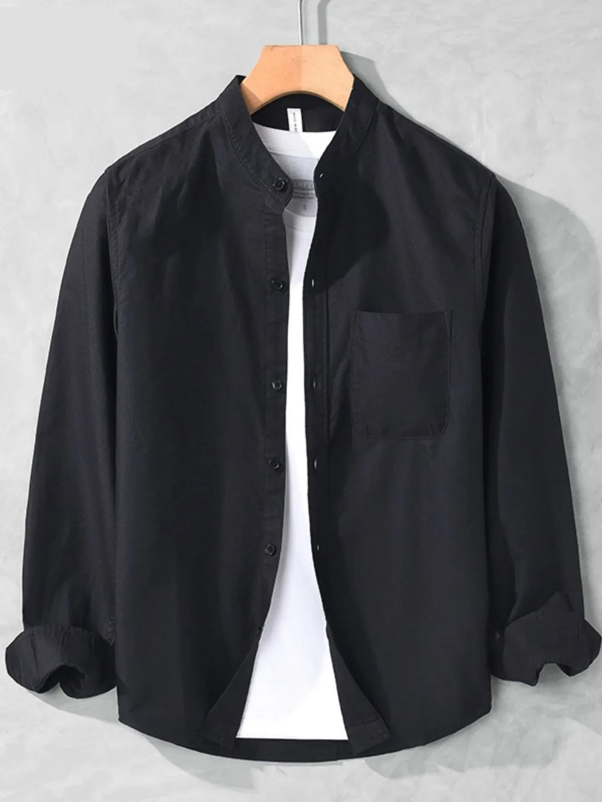Men's Plus Size Button Up Long Sleeve Shirt