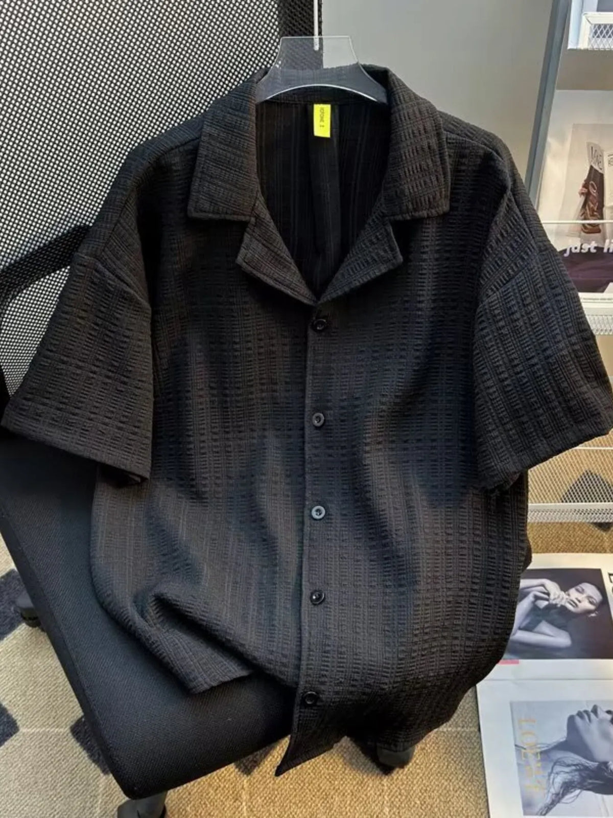 Men's Full Size Casual Short Sleeve Shirt Plus Size