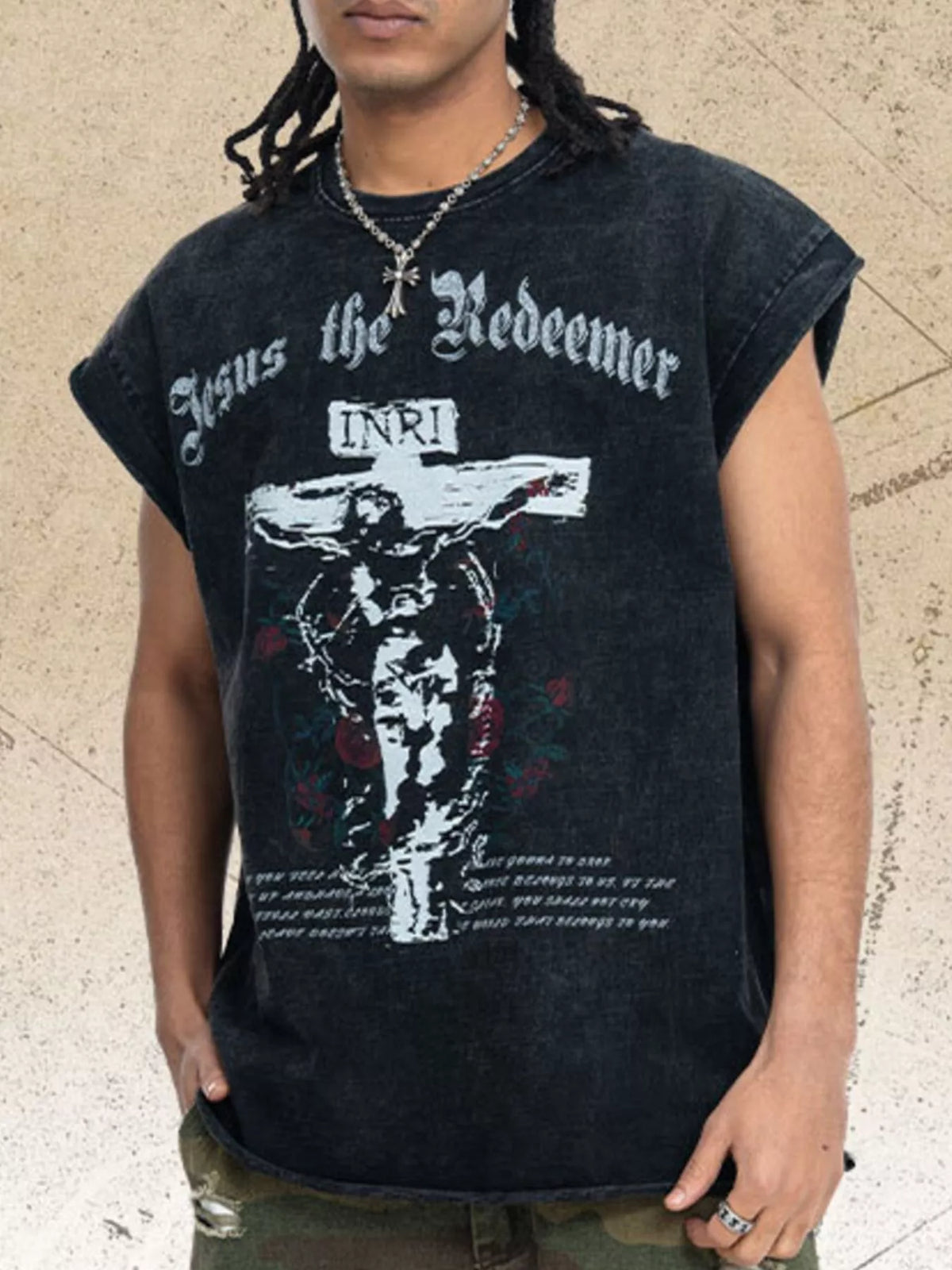 Men's Graphic Round Neck Tank Top