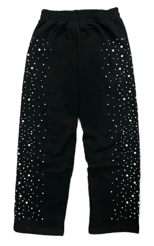 MIXED EMOTIONS Joggers Rhinestone Logo