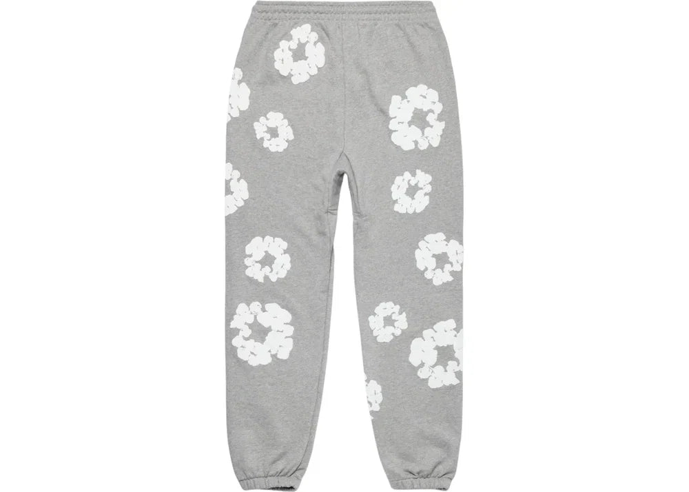 DENIM TEAR Sweatpants Floral Print Washed