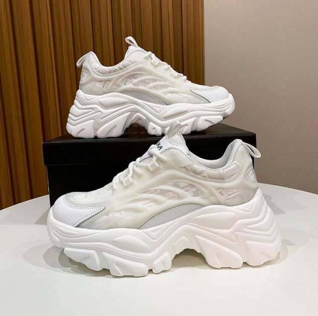 Reaper unit worldwide Modern Thick Platform Sneakers White Woman Vulcanize Shoes Luxury Tennis Sneakers Trainers Lace Up Fashion Comfortable Walking Footwear New Lightweight Sneakers