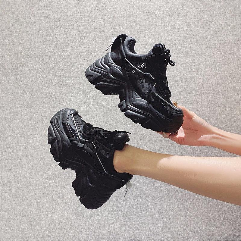 Reaper unit worldwide Modern Thick Platform Sneakers White Woman Vulcanize Shoes Luxury Tennis Sneakers Trainers Lace Up Fashion Comfortable Walking Footwear New Lightweight Sneakers