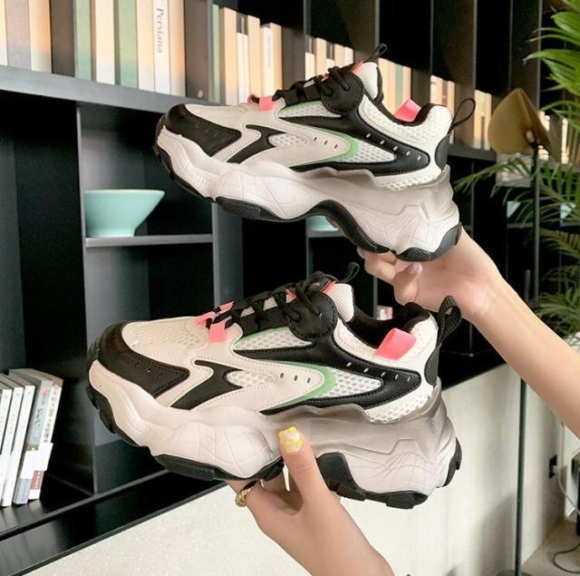 Reaper unit worldwide Modern Thick Platform Sneakers White Woman Vulcanize Shoes Luxury Tennis Sneakers Trainers Lace Up Fashion Comfortable Walking Footwear New Lightweight Sneakers