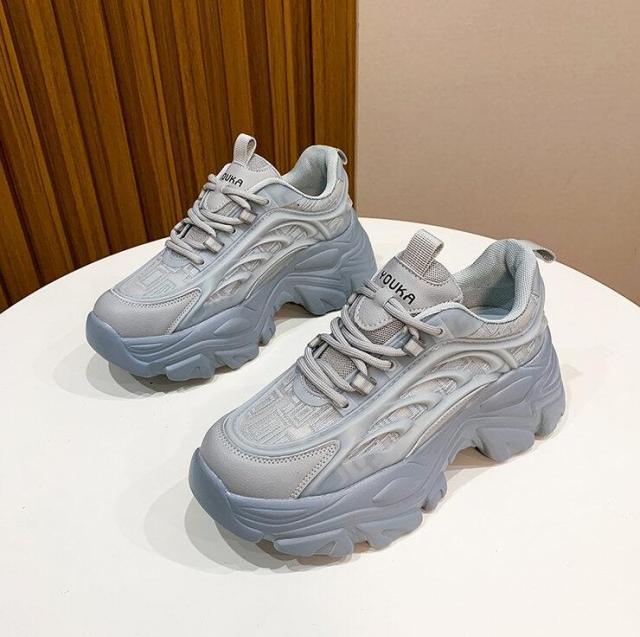 Reaper unit worldwide Modern Thick Platform Sneakers White Woman Vulcanize Shoes Luxury Tennis Sneakers Trainers Lace Up Fashion Comfortable Walking Footwear New Lightweight Sneakers
