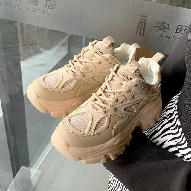 Reaper unit worldwide Modern Thick Platform Sneakers White Woman Vulcanize Shoes Luxury Tennis Sneakers Trainers Lace Up Fashion Comfortable Walking Footwear New Lightweight Sneakers