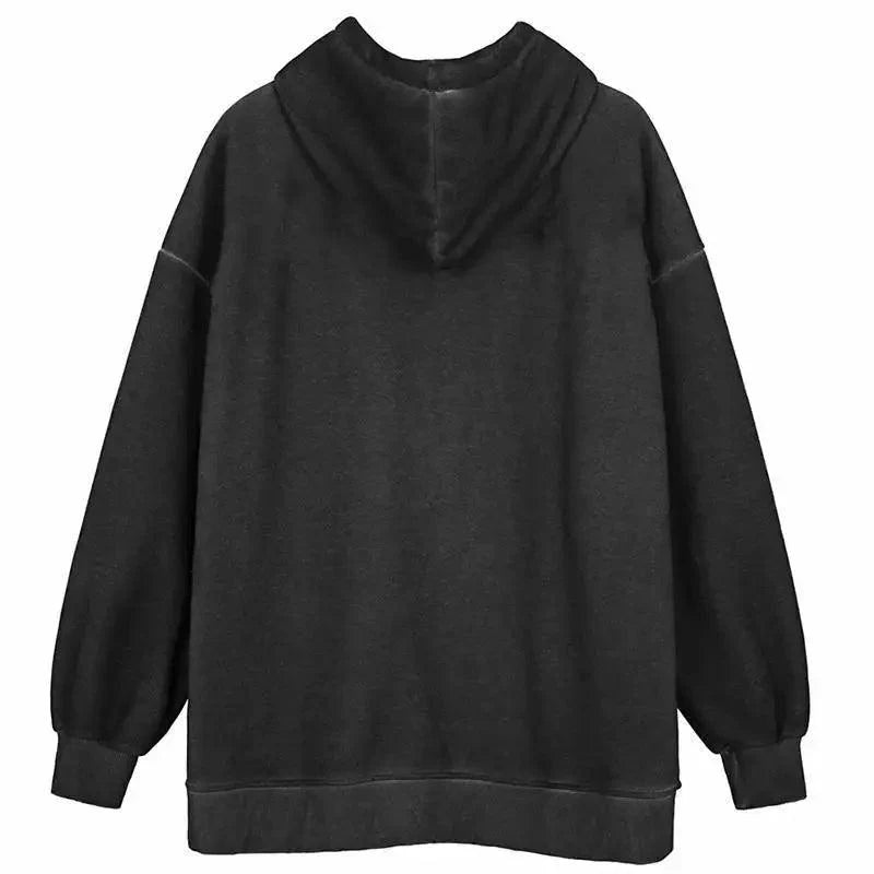 Reaper unit worldwide New Trendy Vintage Hip Hop Streetwear Women Hoodies Angel Dark Print Zipper Jacket Coat Hooded Top Clothes Men Women Punk Outwear