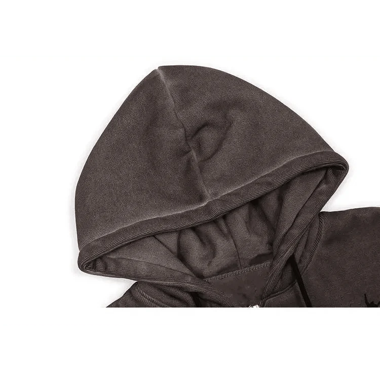 Reaper unit worldwide New Trendy Vintage Hip Hop Streetwear Women Hoodies Angel Dark Print Zipper Jacket Coat Hooded Top Clothes Men Women Punk Outwear