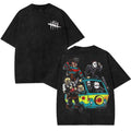 Halloween Scary Cartoon Character Print Dead By Daylight – Washed Tee Cotton Menswear Top | SEP 7