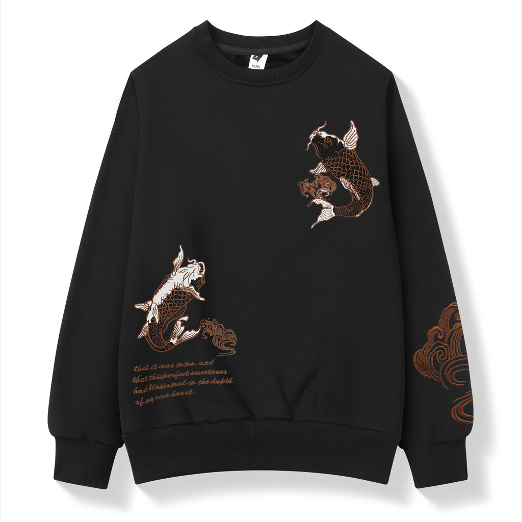 Reaper unit worldwide SW9014 Destiny Koi Embroidery Sweater