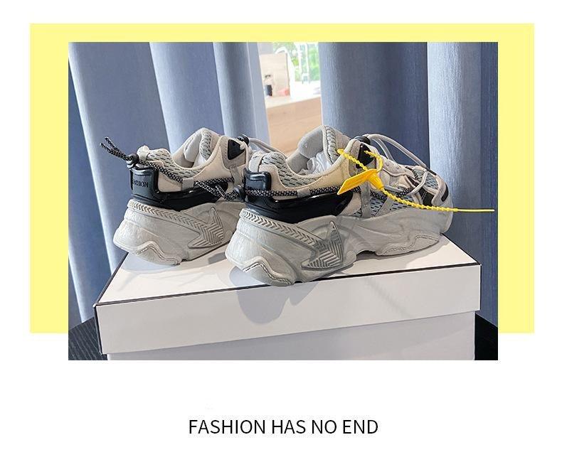 Reaper unit worldwide Women Fashion Sneakers Casual Leather Sports Shoes Sneakers Comfortable Walking Footwear Fashion New Lightweight Casual Thick Sneakers