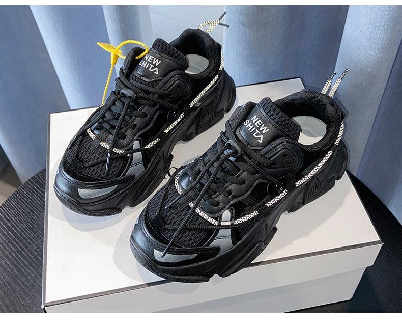 Reaper unit worldwide Women Fashion Sneakers Casual Leather Sports Shoes Sneakers Comfortable Walking Footwear Fashion New Lightweight Casual Thick Sneakers