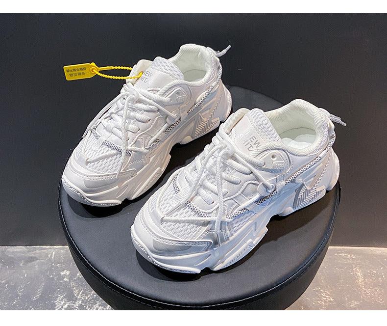 Reaper unit worldwide Women Fashion Sneakers Casual Leather Sports Shoes Sneakers Comfortable Walking Footwear Fashion New Lightweight Casual Thick Sneakers