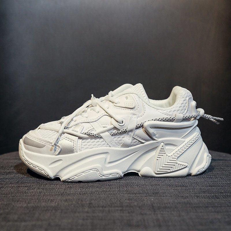 Reaper unit worldwide Women Fashion Sneakers Casual Leather Sports Shoes Sneakers Comfortable Walking Footwear Fashion New Lightweight Casual Thick Sneakers