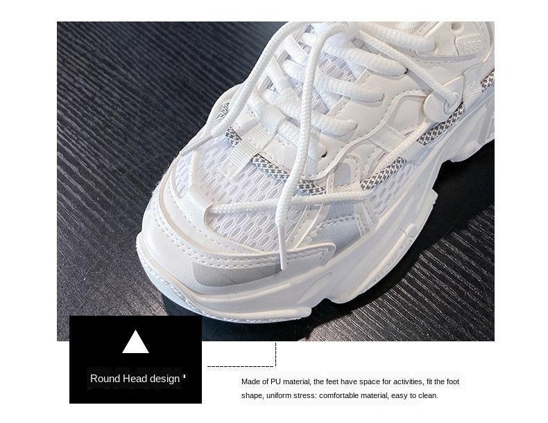 Reaper unit worldwide Women Fashion Sneakers Casual Leather Sports Shoes Sneakers Comfortable Walking Footwear Fashion New Lightweight Casual Thick Sneakers