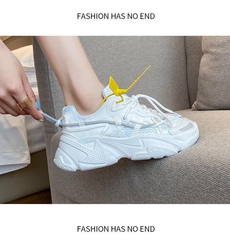Reaper unit worldwide Women Fashion Sneakers Casual Leather Sports Shoes Sneakers Comfortable Walking Footwear Fashion New Lightweight Casual Thick Sneakers