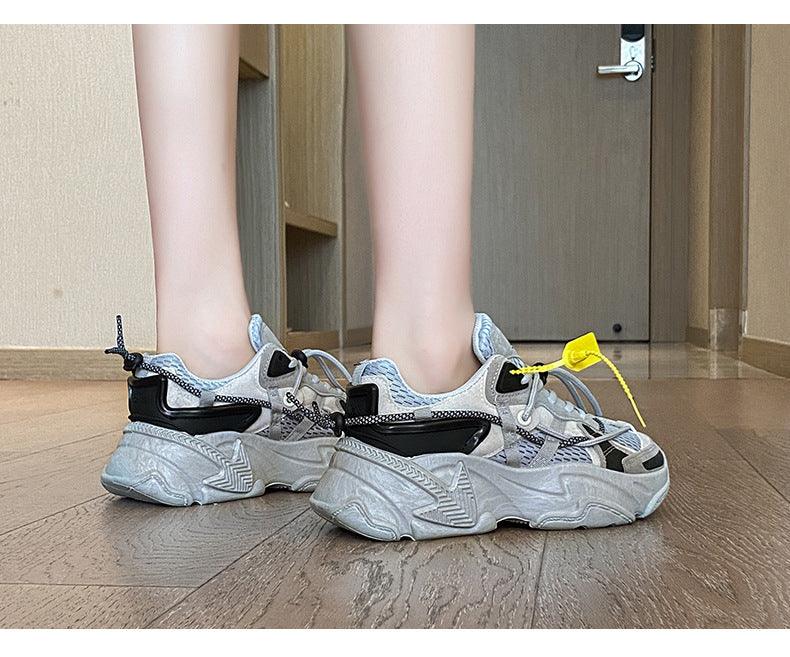 Reaper unit worldwide Women Fashion Sneakers Casual Leather Sports Shoes Sneakers Comfortable Walking Footwear Fashion New Lightweight Casual Thick Sneakers