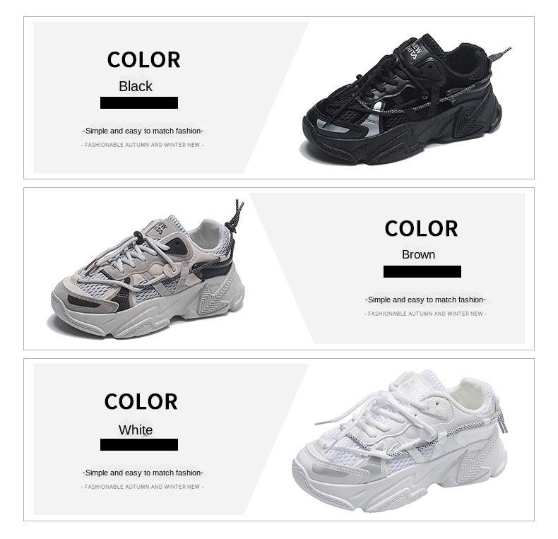 Reaper unit worldwide Women Fashion Sneakers Casual Leather Sports Shoes Sneakers Comfortable Walking Footwear Fashion New Lightweight Casual Thick Sneakers
