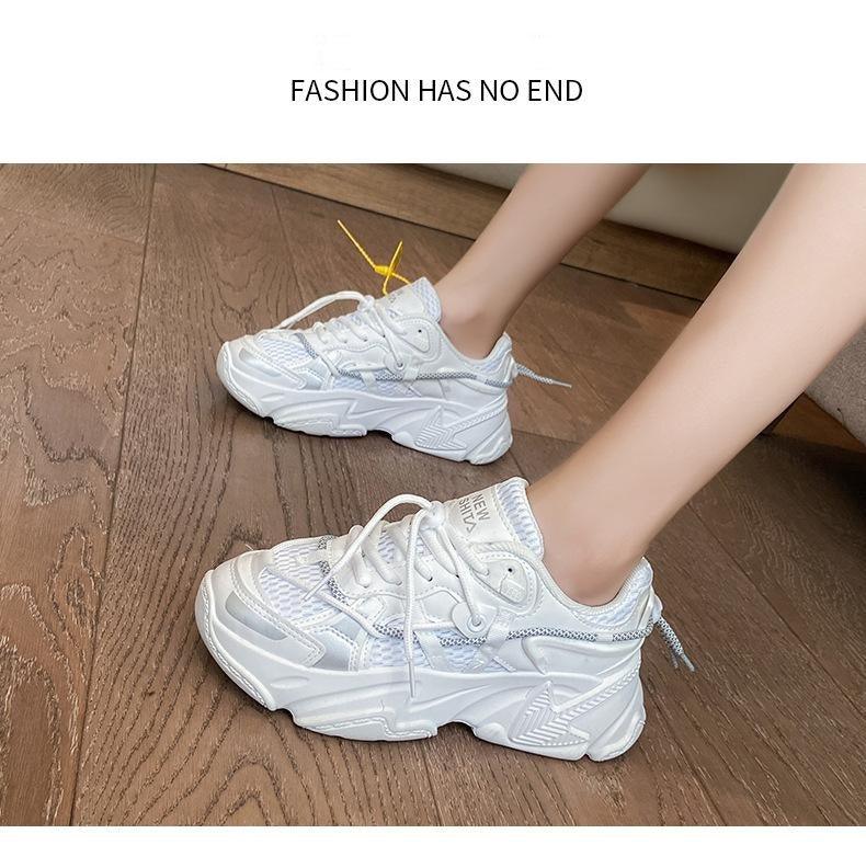 Reaper unit worldwide Women Fashion Sneakers Casual Leather Sports Shoes Sneakers Comfortable Walking Footwear Fashion New Lightweight Casual Thick Sneakers