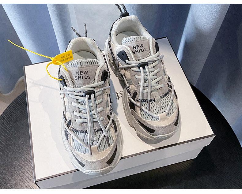 Reaper unit worldwide Women Fashion Sneakers Casual Leather Sports Shoes Sneakers Comfortable Walking Footwear Fashion New Lightweight Casual Thick Sneakers