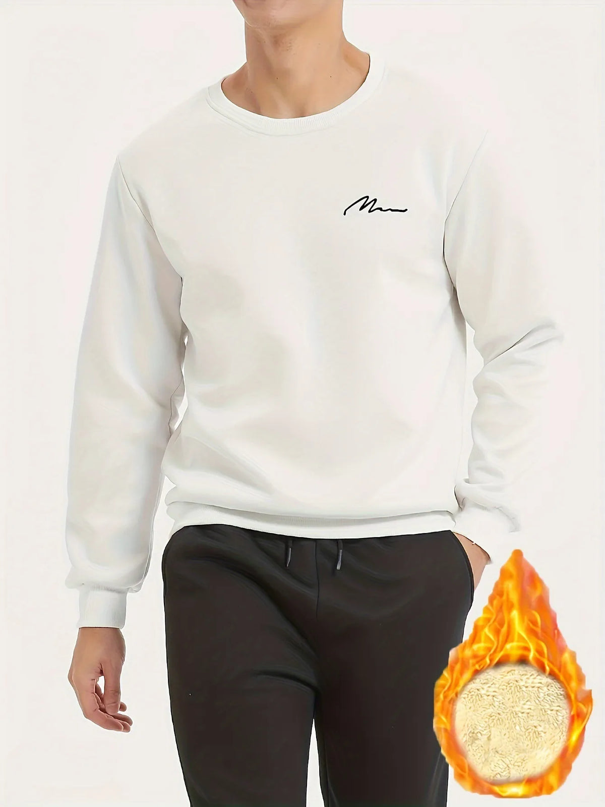 Wool Loose Round Neck Sweatshirt - # BOAA13510041